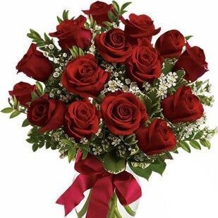 15 red roses with greenery | Flower Delivery Novokuznetsk